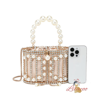 Diamond Pearl Handbag Birdcage Bag