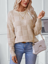 Casual Pullover Loose Round Neck Sweater