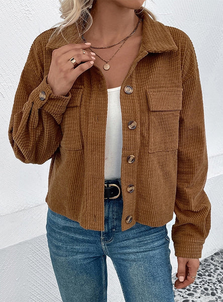 Vintage Brown Corduroy Lapel Jacket