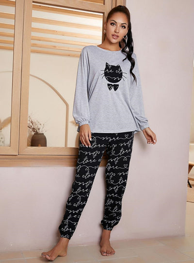 Long Sleeve Pajamas Suit