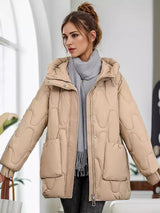 Women Thickened Pocket Cotton-padded Jacket