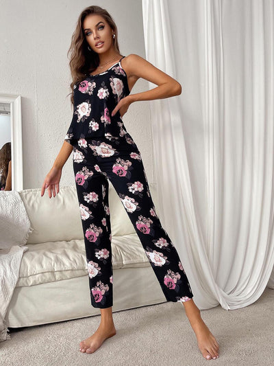 Women's Sling Top Trousers Pajamas Suit