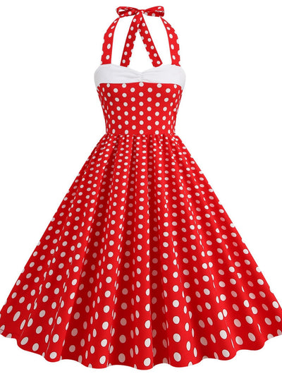 Polk Stitching Hepburn Retro Dress