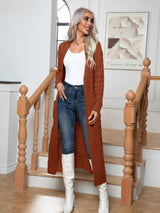 Twist Pocket Extended Cardigan Sweater