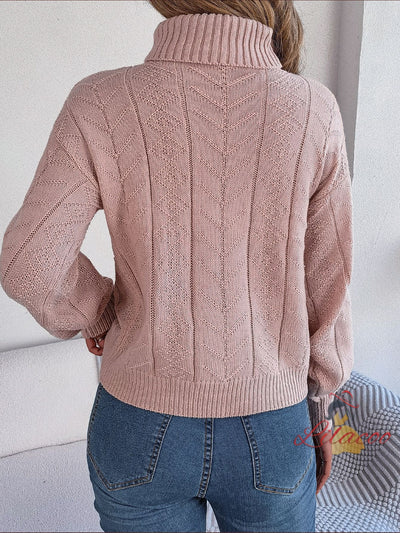 Winter Leisure High-necked Long-sleeved Knitted Sweater