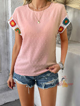 Casual Contrast Polka-dot Short-sleeved Shirt