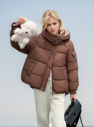 Thickened Hooded Casual Cotton-padded Coat