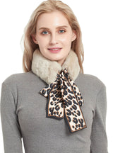 Thickened Imitation Rabbit Hair Leopard Print Scarf