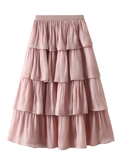 Women Mid-Length Cake Skirt