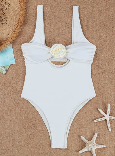 Ladies 3D Flower One Piece Swimsuit