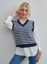 Leisure Rhombic Sweater Vest