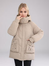 Thick Hooded Cotton-padded Warm Jacket Coat