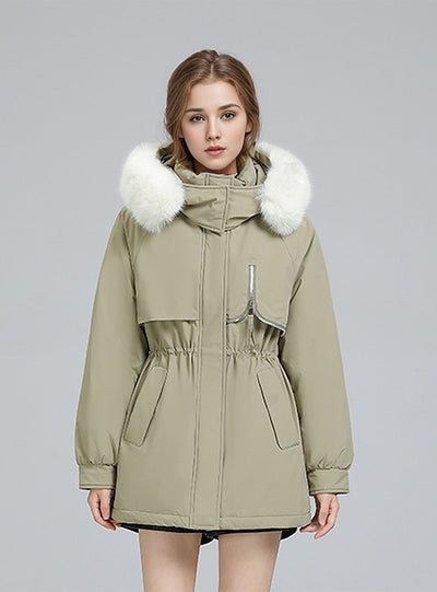 Large Fur Loose Thick Cotton-padded Down Jacket