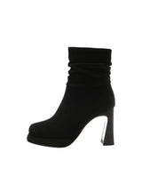 Square Toe and Thick Heel Booties