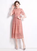 Women Slim and Openwork Lace Dress