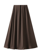 Satin Medium to Long A-line Skirt