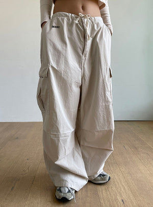 Loose Low Waist Pocket Slacks Pant