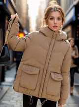 Short Hooded Padded Down Coat