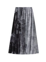 Gradient Loose Contrast High Waist Pleated Skirt