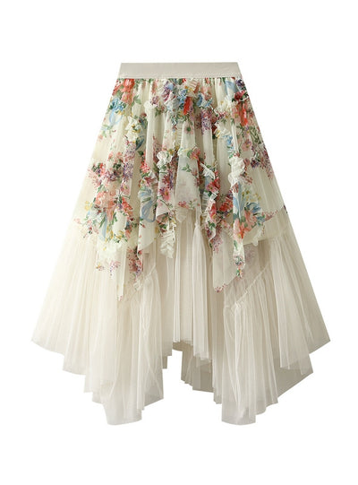 Palace Printed Irregular Gauze Skirt