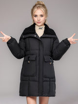 Loose Slim and Thick Medium and Long Cotton-padded Coat