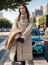 Loose Over-the-knee Padded Cotton-padded Coat