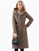 Lamb Wool Long Cotton-padded Jacket Coat