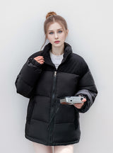 Large Size Loose Collar Cotton-padded Jacket Coat