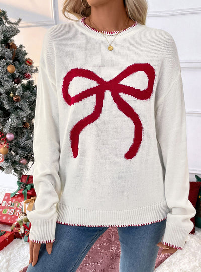 Loose Long-sleeved Round Neck Christmas Sweater