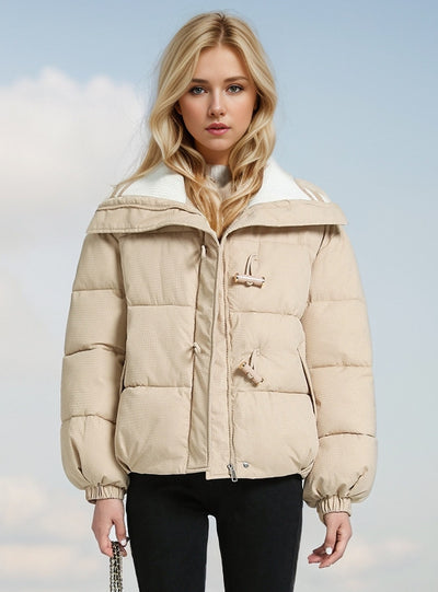 Loose Padded Lapel Cotton-padded Jacket Coat