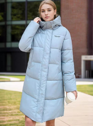 Long Slim Hooded Padded Cotton-padded Jacket