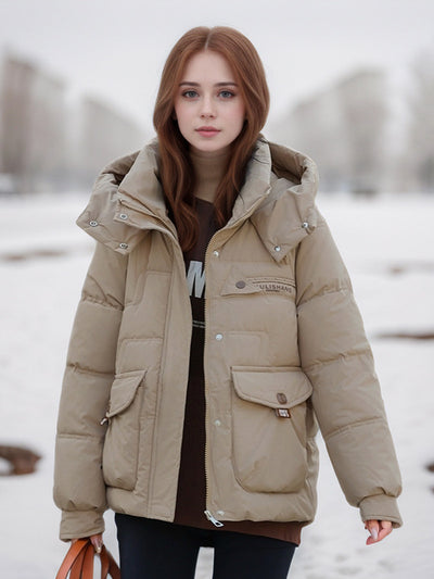 Loose Padded Hooded Cotton-padded Jacket