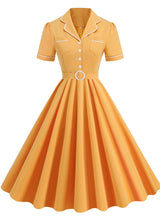 Hepburn Retro Pocket Mid-length Dress