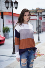 Striped Loose Pullover Sweater