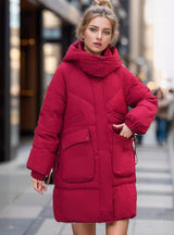 Medium and Long Loose Hooded Cotton Coat