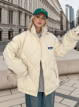 Loose Vertical Collar Cotton-padded Jacket