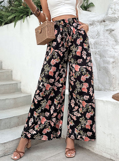 Printed Wide-leg Horn Pant