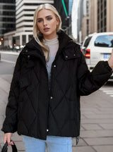 Loose and Slim Diamond-shaped Padded Coat