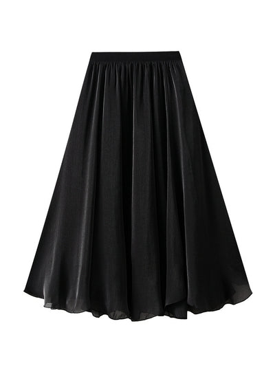 High Waist Pearlescent Yarn Irregular Skirt