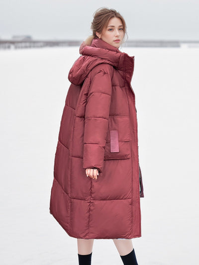 Loose Padded Pockets Long Cotton-padded Down Jacket