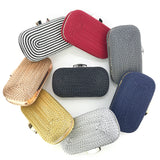 Hand-woven PU Chain Clutch Bag