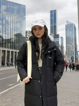 Loose Thick Long Over-the-knee Hooded Cotton-padded Jacket