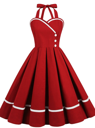 Retro Spell Silm Waist 50S Dress