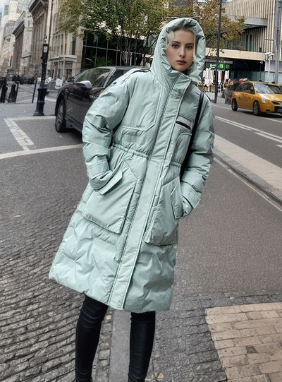 Loose Medium and Long Cotton-padded Coat