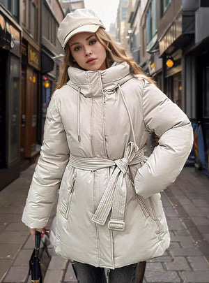 Silm Waist Short Thick Cotton-padded Jacket