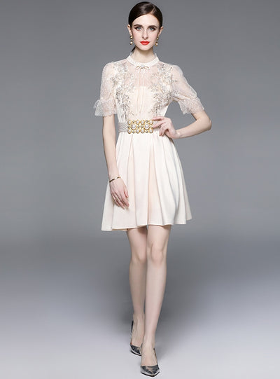 Heavy Industry Embroidered Lace Dress