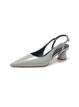 Patent Leather Thick Heel Tip Shoes