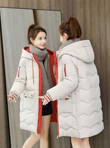 Loose Medium and Long Thick Cotton-padded Jacket