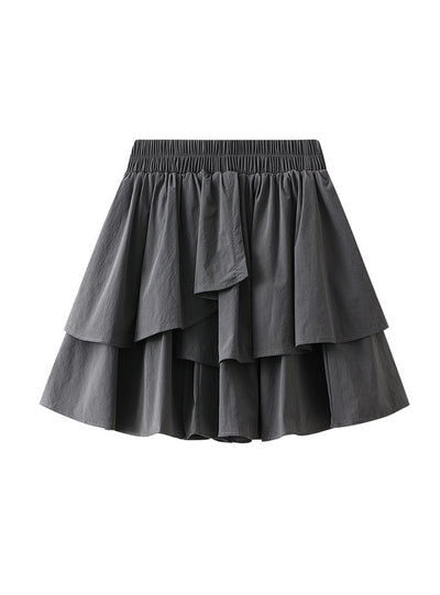 Skinny Ruffled Elastic Waist Skirt