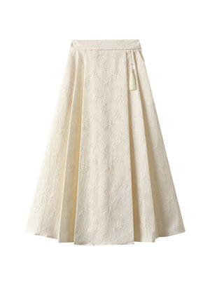 Chinese National Wind Jacquard High Waist Skirt